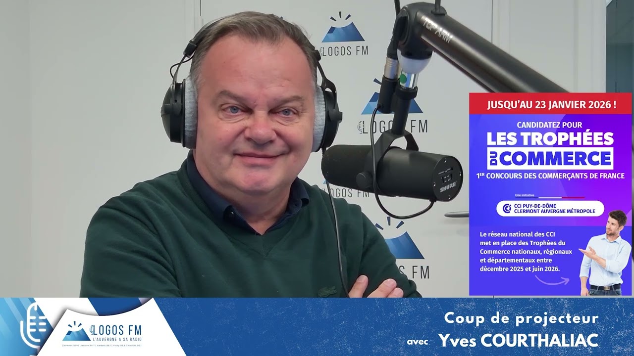 On parle commerce, dynamisme local et reconnaissance des talents avec les Trophées du Commerce 2026 organisés par la CCI Puy-de-Dôme.
Et pour en parler, Stanislas Renié, élu à la CCI Puy-de-Dôme et président de la commission commerce est l'invité d' Yves Courthaliac sur Logos FM