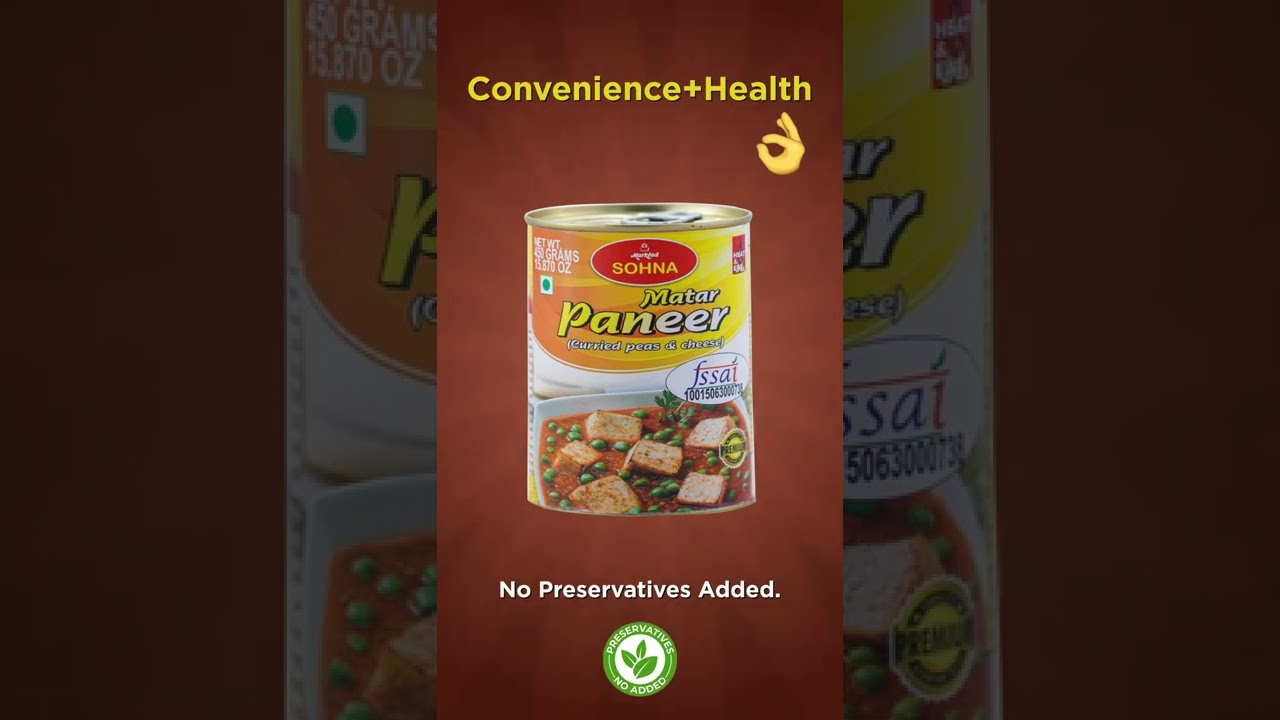 SOHNA Ready To Eat range of products get ready in a jiffy and requires no refrigeration.✅