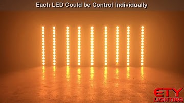 View of ETY-306 14PCSx30W High Power RGB LED Pixel Mapping BAR Light