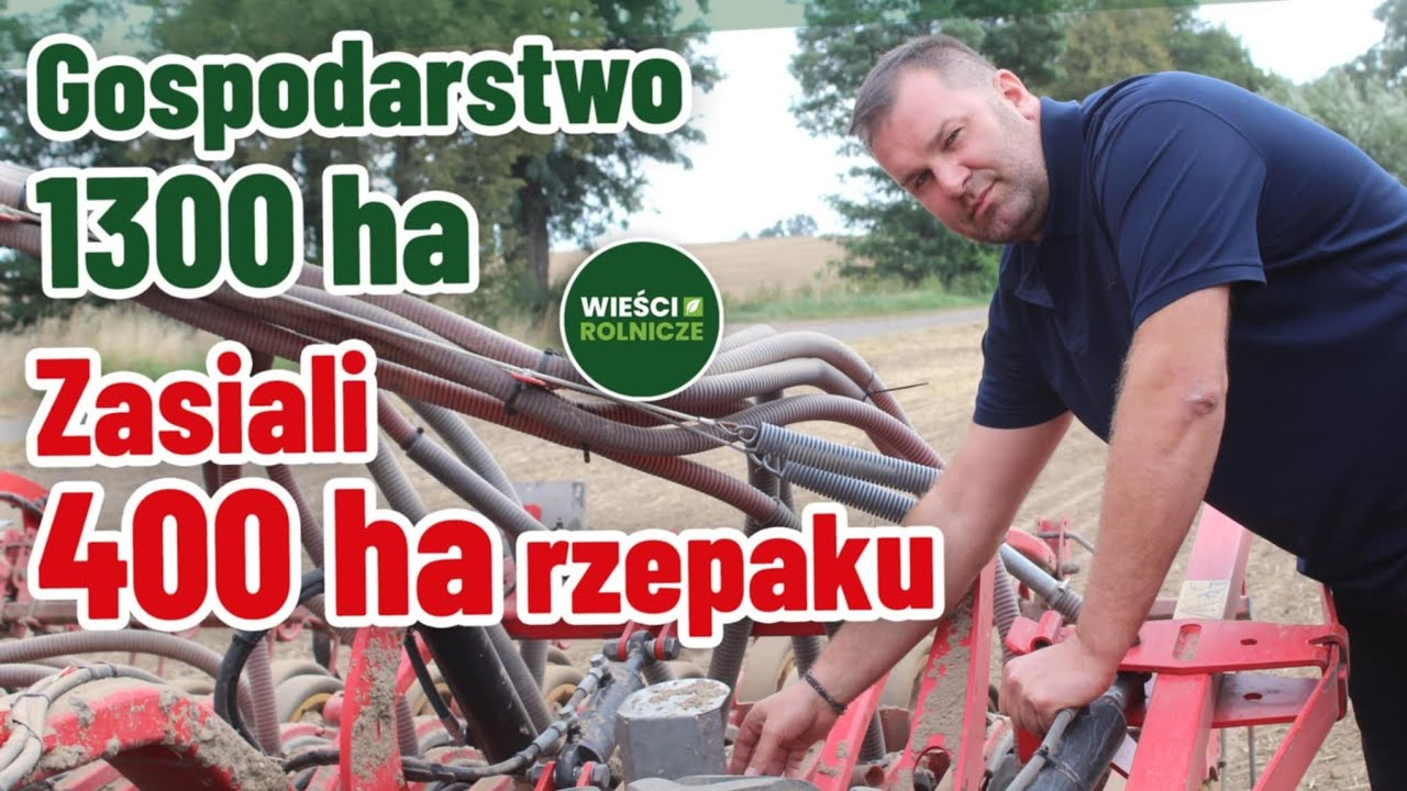 Gospodarują na 1300 ha. Sieją rzepak na 400 ha. W tym roku z małymi przygodami