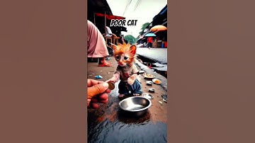 Chú mèo con tội nghiệp bị bạn bè chế giễu vì mặc áo rách đến trường #JDVP