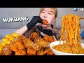 매콤달달한 맵슐랭 치킨🌶🌶 이 매운맛은 뭐지!? 매콤새콤한 김치불닭볶음면+우유튀김까지 먹방!!❤ Spicy chicken, Kimchi fire noodle MUKBANG