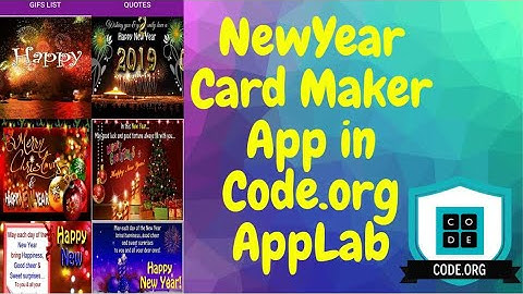 New Year Card Maker App in Code.org, AppLab, Tutorial 4
