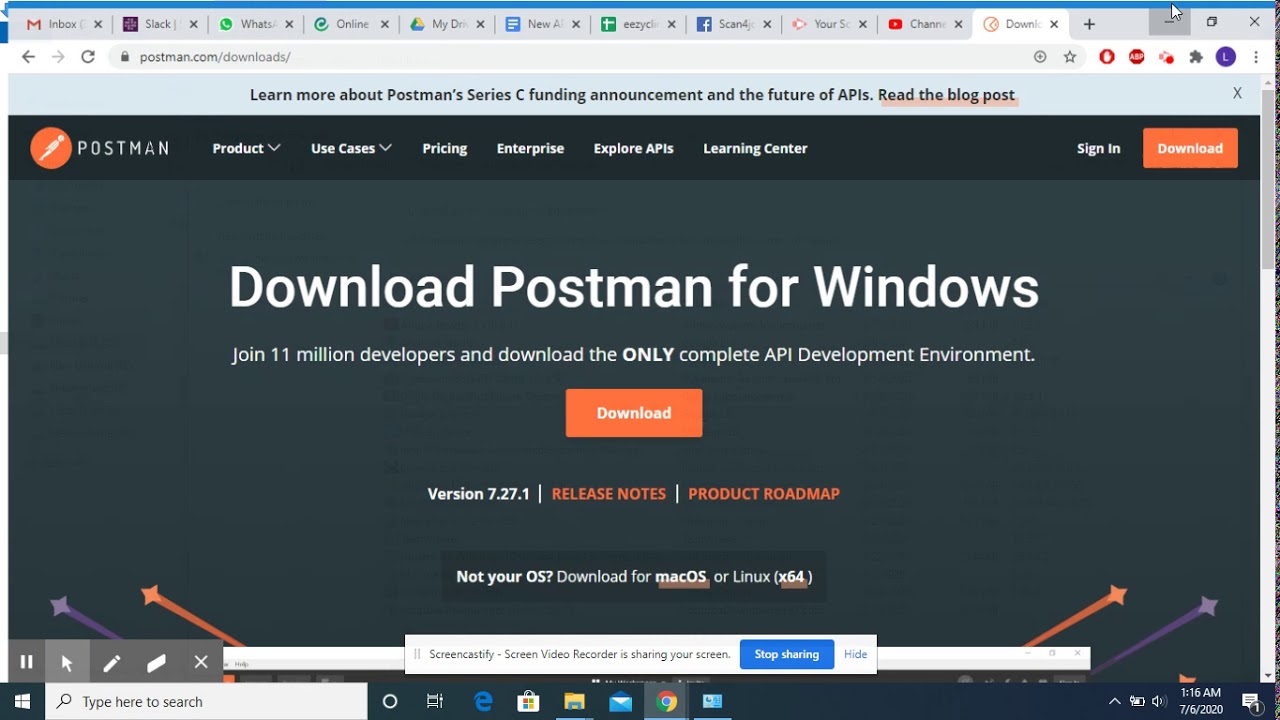 download postman api for windows