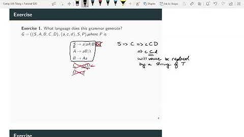 Tutorial 8 - Context free grammars, derivation order, ambiguity