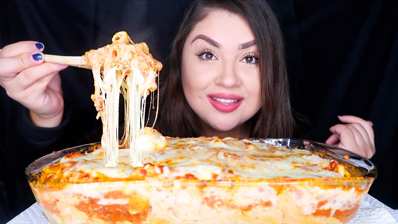 CHEESY BAKED ZITI MUKBANG