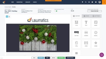 Lawmatics - How To Send A Custom Holiday Email To Your Clients