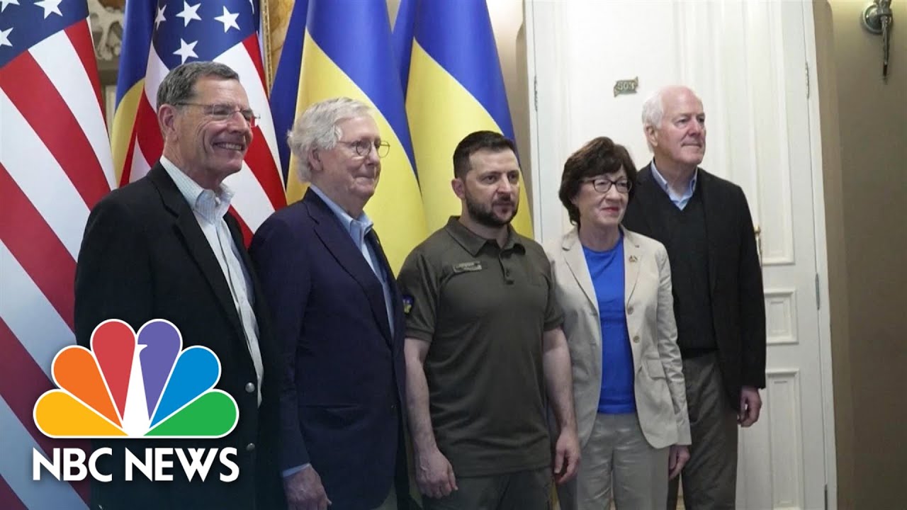 U.S. Senate Republican Leader Mitch McConnell Meets Ukrainian President in Kyiv
