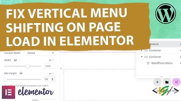 How to Fix Vertical Menu Position Shift on Page Load in Elementor | Down & Up Again