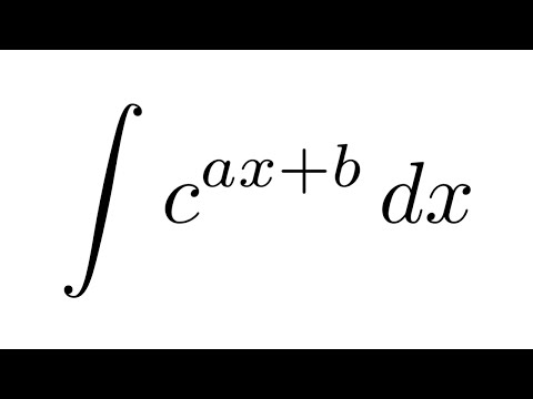 Integral of c^(ax+b)