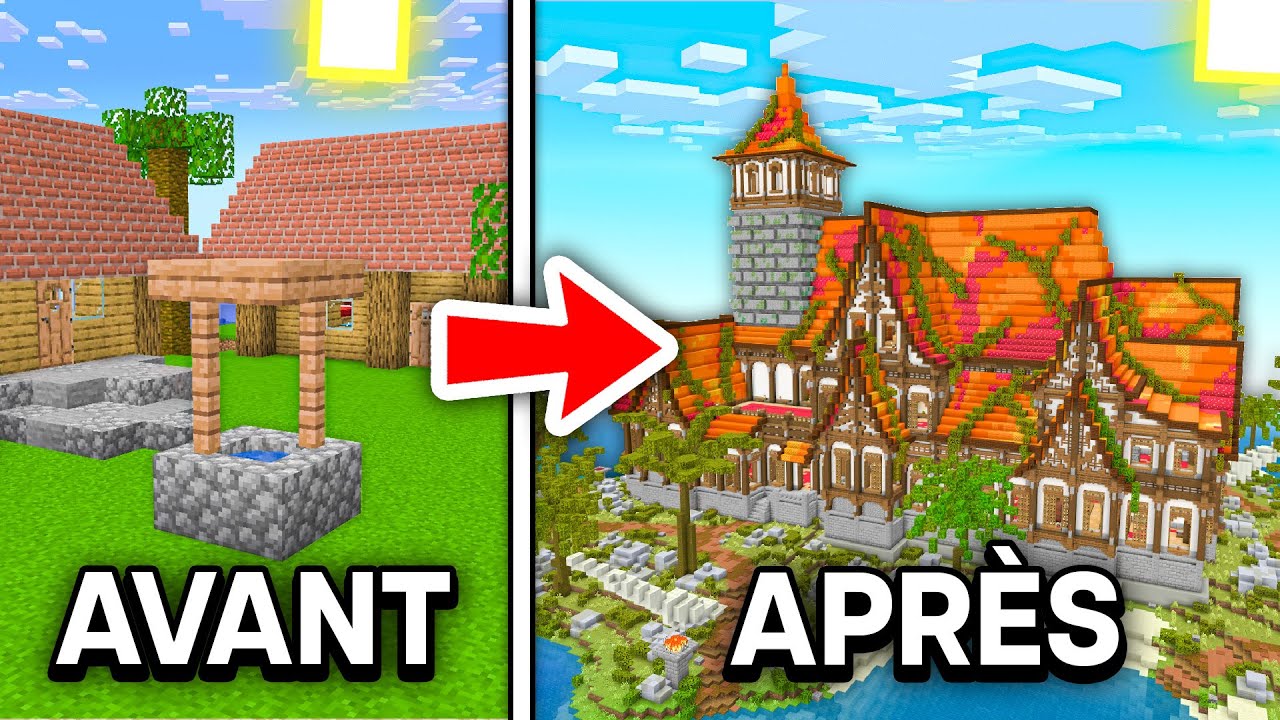 J'ai Renové mon MONDE Minecraft de 2014.. ! (je l'avais build à 9 ans)