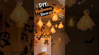 👻 Floating Ghosts for the Perfect Spooky Aesthetic 🕸️#diy #shorts #DIYHalloween #FloatingGhosts