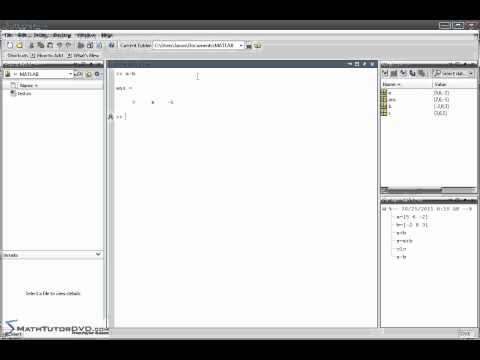 Matlab Sect 8 Adding and Subtracting Vectors and Multiplying Vectors by a Scalar