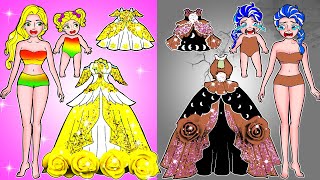[🐾paper doll🐾] Rapunzel Poor vs Rich Sinister Friend Amy Daughter Greed | Rapunzel Family 놀이 종이