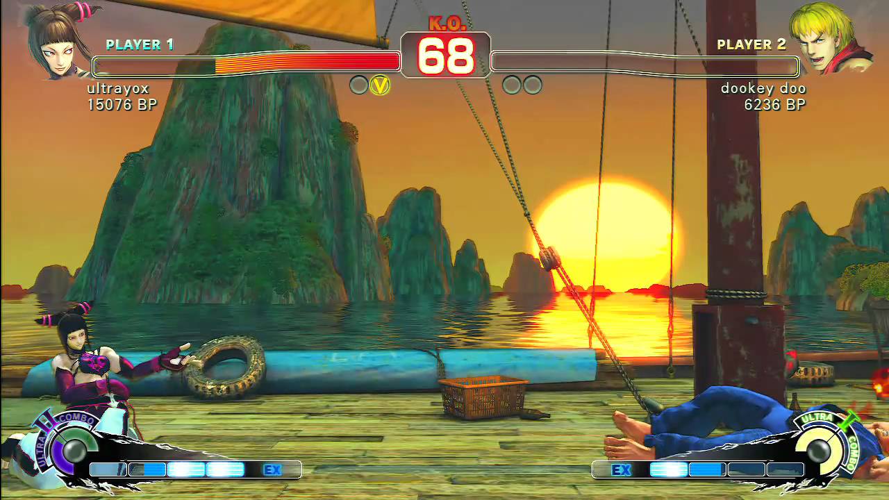 SSF4 Rank Match  ultrayox (JR)  vs  dookey doo (KE)