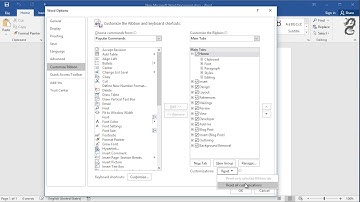 How to Reset the Ribbon to its Default Settings in Word
