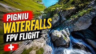 Pigniu Waterfall, Switzerland 🇨🇭 | INSANE FPV Flight Into the Alps