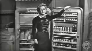 VINTAGE 1955 COMMERCIAL FOR WESTINGHOUSE TWIN JUICE FOUNTAIN REFRIGERATORS