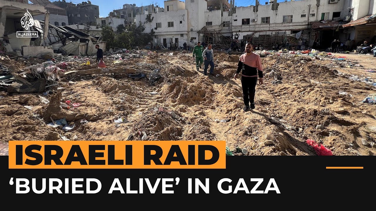 أشخاص "يدفنون أحياء" خلال غارة إسرائيلية على مستشفى في غزة | قناة الجزيرة الإخبارية