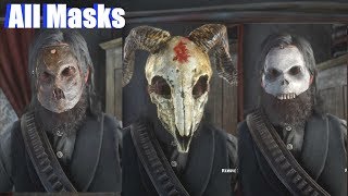Red Dead Redemption 2 - All Masks Location & Showcase (100% Post Game)