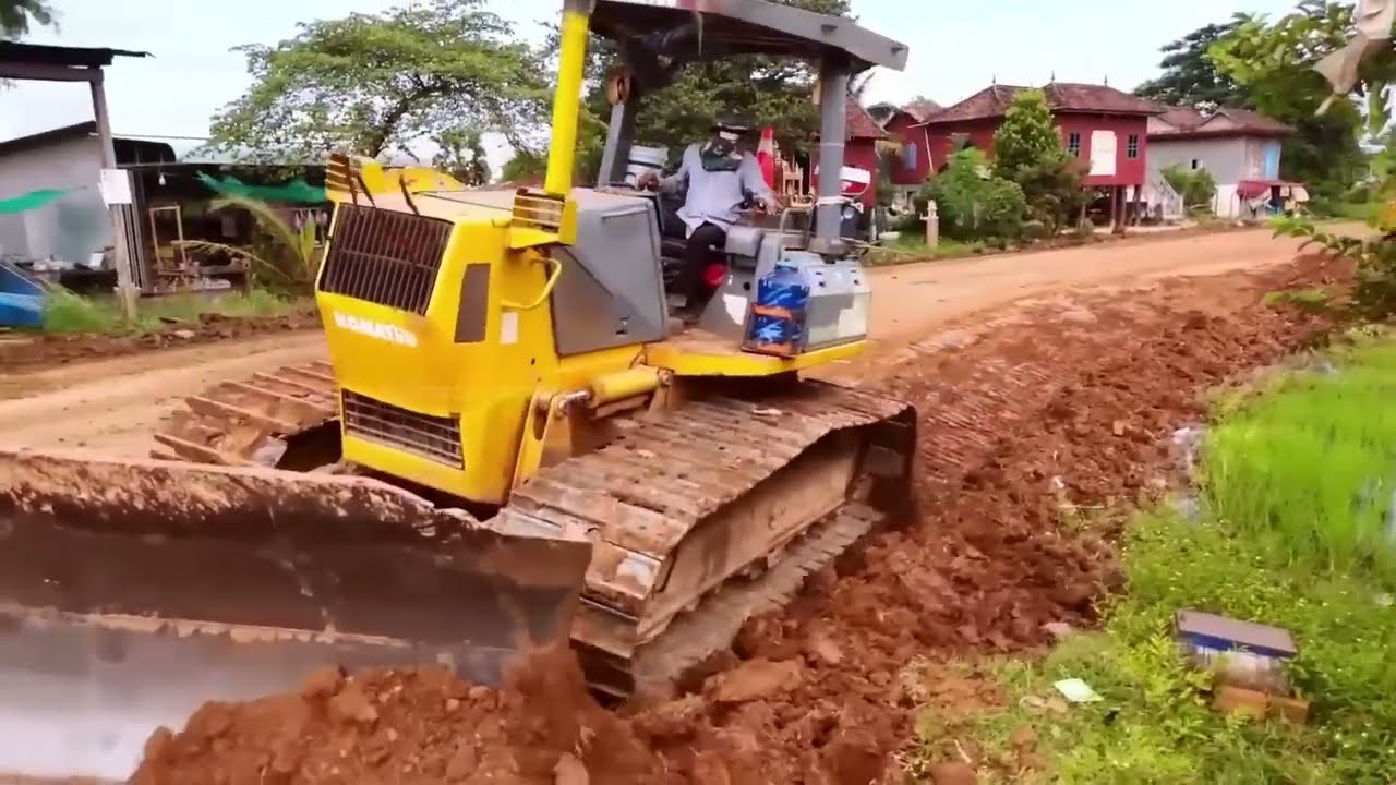 Mastering Optimizing Road Base By Expert Bulldozer D41P Preparing New Area Before Filling Up Soil