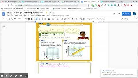 Lesson 14-2 Graph Data Using Ordered Pairs