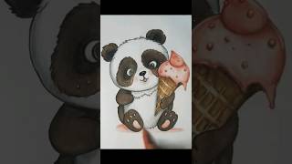 panda drawingpanda cutedrawing art coloredpencils