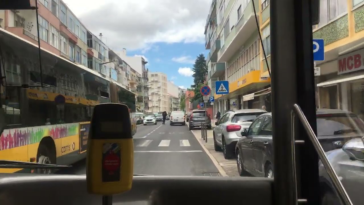 Lisbon, Bus 758 ride from Tarujo to Pupilos do Exército - Benfica