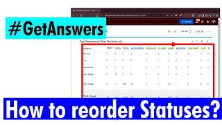 GetAnswers - Reorder Jira Statuses in the dashboard