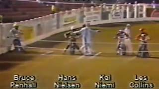 Les Collins Battles With Bruce Penhall At The World Final 1982