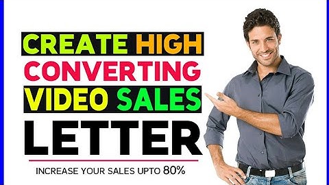Create High Converting Video Sales Letter - VSL - Video Marketing - Increase Sales -Article To Video