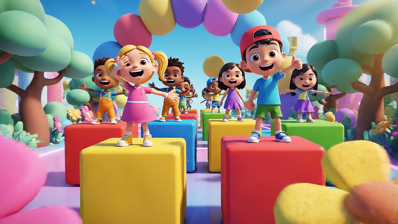 Roblox Funny Friends Raced on Moving Platforms | Kids Songs & Nursery Rhymes