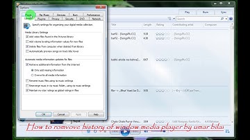30 How to remove history in windows media player  in urdu hindi