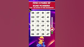 🔎 Can You Beat the Clock? Spot the 3 Identical Number Sets! ⌛