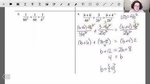 8-5 Video: Solving Equations w/ Rational Expressions