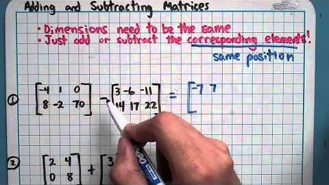Adding and Subtracting Matrices (4-2-1)