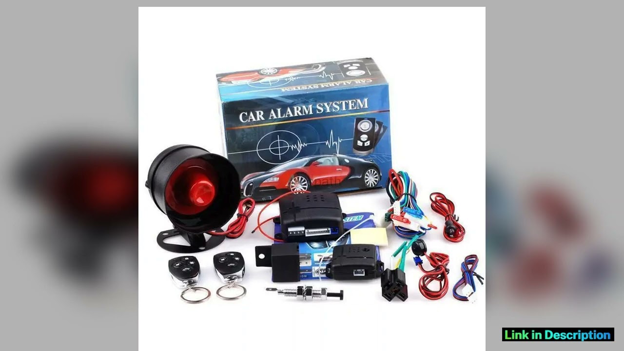 Universal 1Way Car Alarm Vehicle System Protection Security System Keyless Entry Siren 2 Remote Con