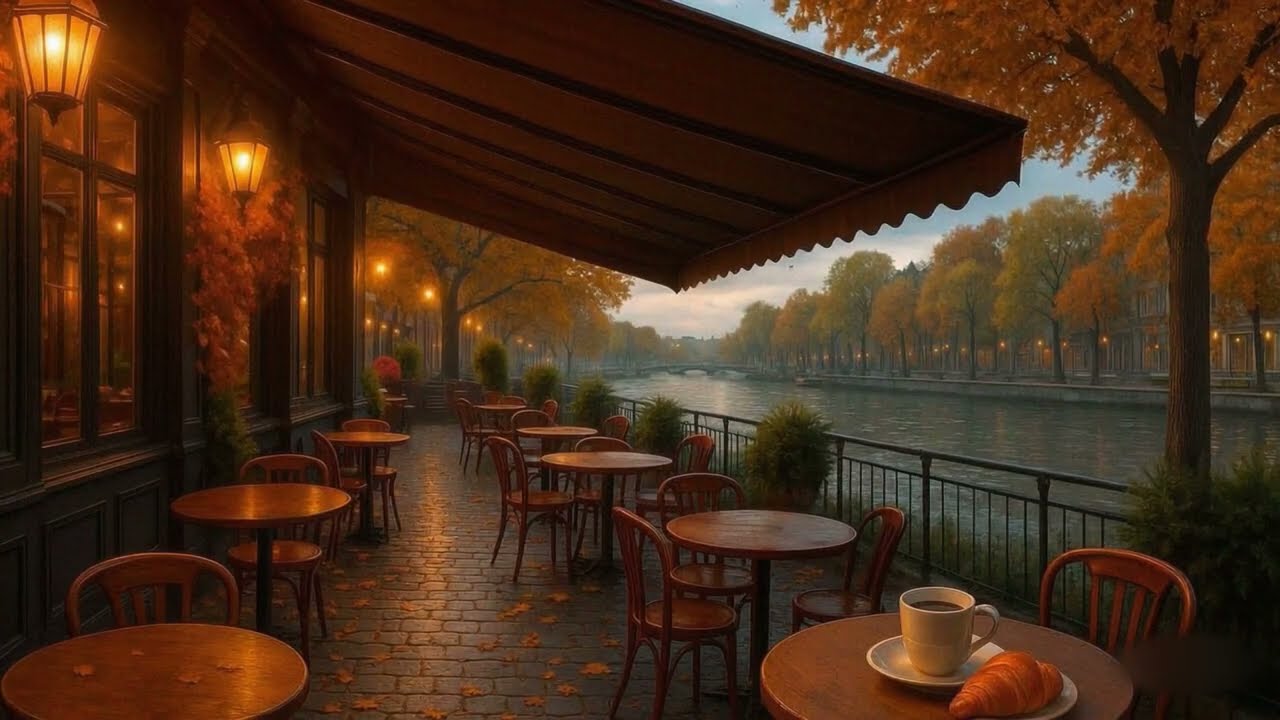 Уютное осеннее кафе🍂| Кофе, круассан и расслабляющий джаз 🥐 ☕
