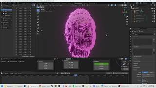 Spectogram Test in Blender - Custom Mesh react to music