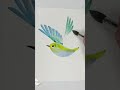 #shorts  how to paint a cute little bird