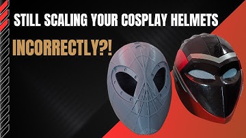 EASY Method For Scaling 3D Printed Cosplay Helmets #3dprinting #cosplay #3dprinted