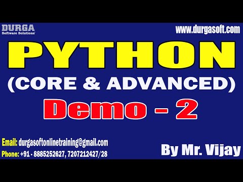 PYTHON tutorials || Demo - 2 || by Mr. Vijay On 27-07-2023 @6AM IST