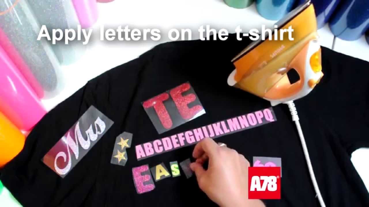 DIY Iron On Transfers: LETTERS - Be Happy Shirt 