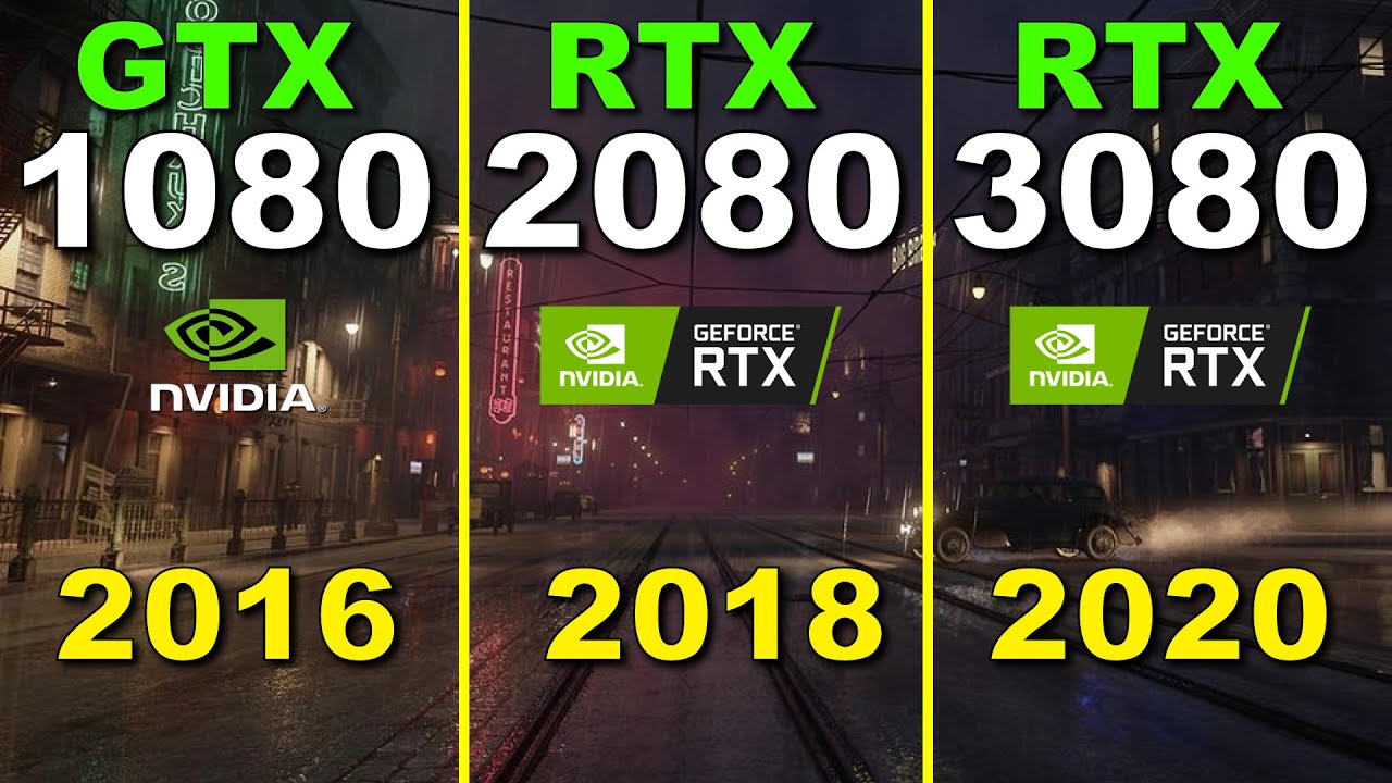 national ukendt Begrænse RTX 3080 vs. RTX 2080 vs. GTX 1080 - YouTube