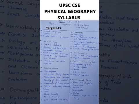 IAS Physical Geography