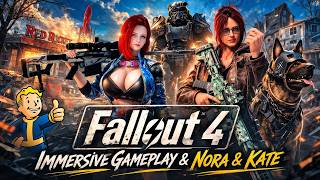 Fallout 4 Modded Gameplay – Nora &amp; Kate Immersive Adventure 🔥#fallout4 #mods #gaming