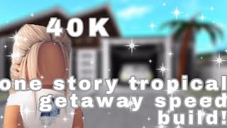 1 STORY TROPICAL GETAWAY | BLOXBURG SPEED BUILD | xliviaa