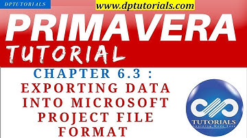 Primavera P6 Tutorials : Chapter - 6.3 : Exporting Data into Microsoft Project File Format from P6