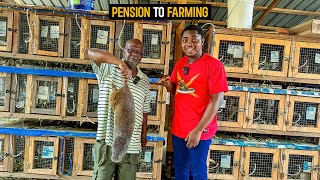 Why He Started His 300 Capacity Grasscutter Farm with His Pension Benefits in Ghana. #grasscutter