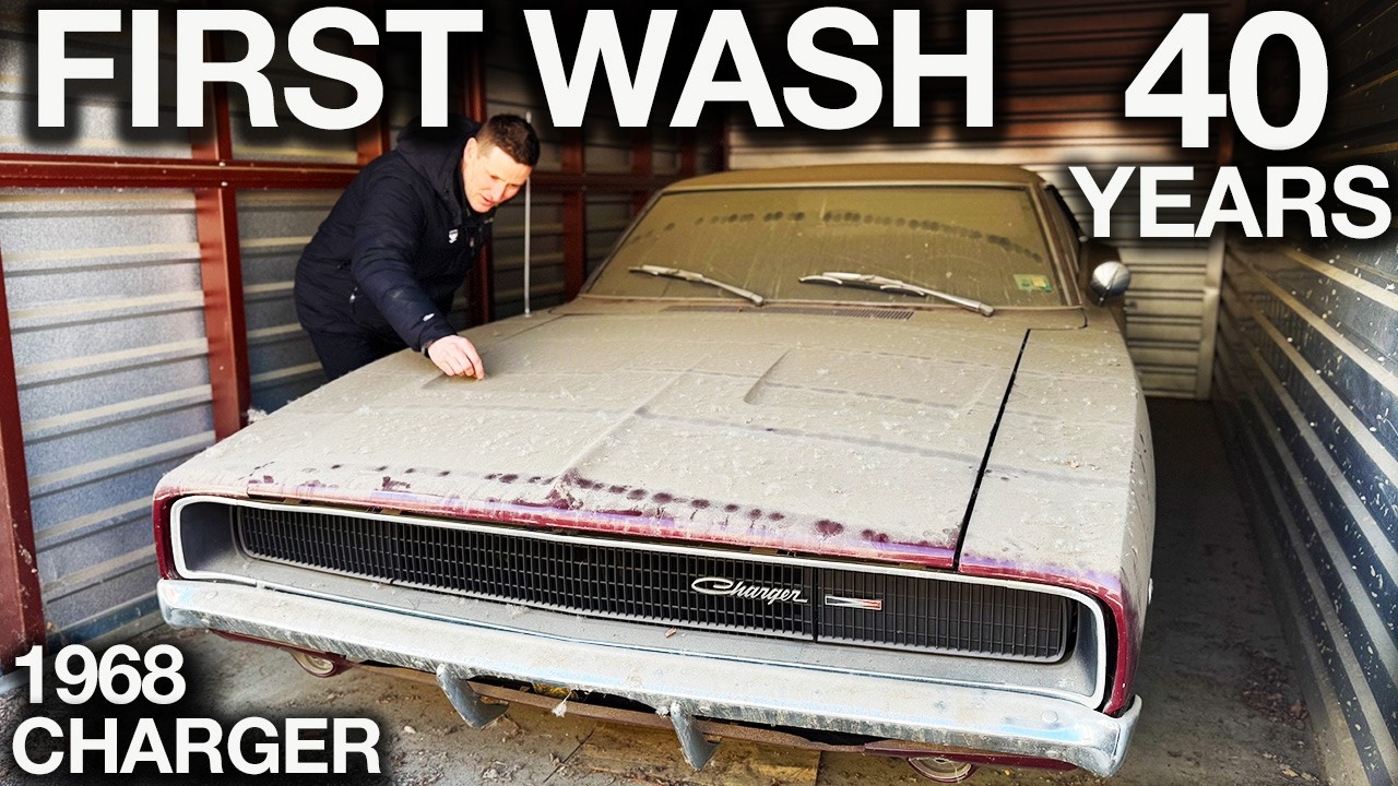 Dodge Charger First Wash in 40 Years! 96 Year Old Owner Surprised With Huge Transformation